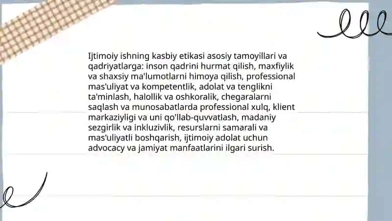 Ijtimoiy ishning kasbiy etikasi 3