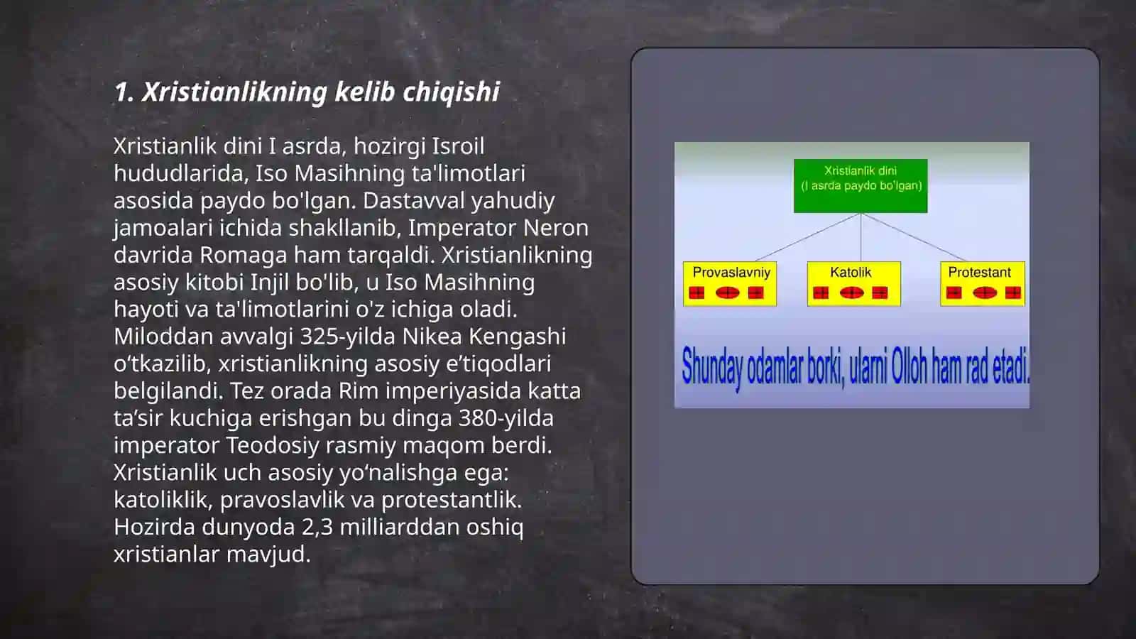 Hiristianlik dini haqida 3
