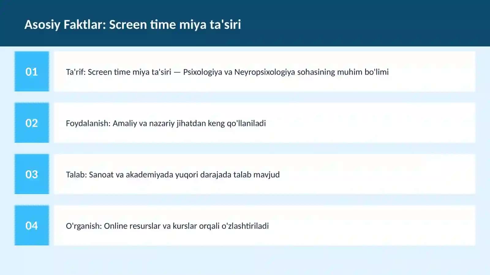 Screen time miya ta'siri 3
