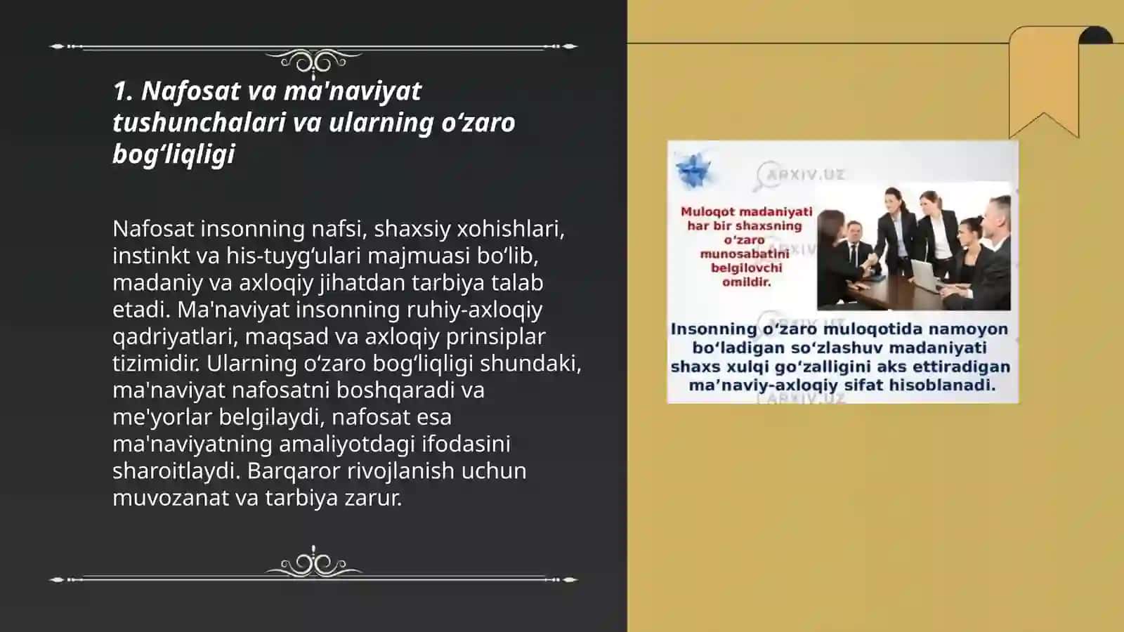 Nafosat va ma'naviyat 3