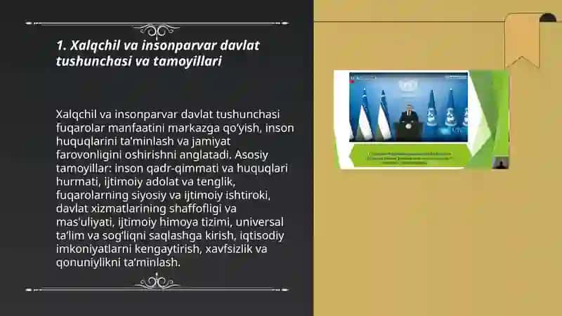 Yangi Oʻzbekistonda xalqchil va insonparvar davlat qurishning ijtimoiy siyosiy ahamiyati 3