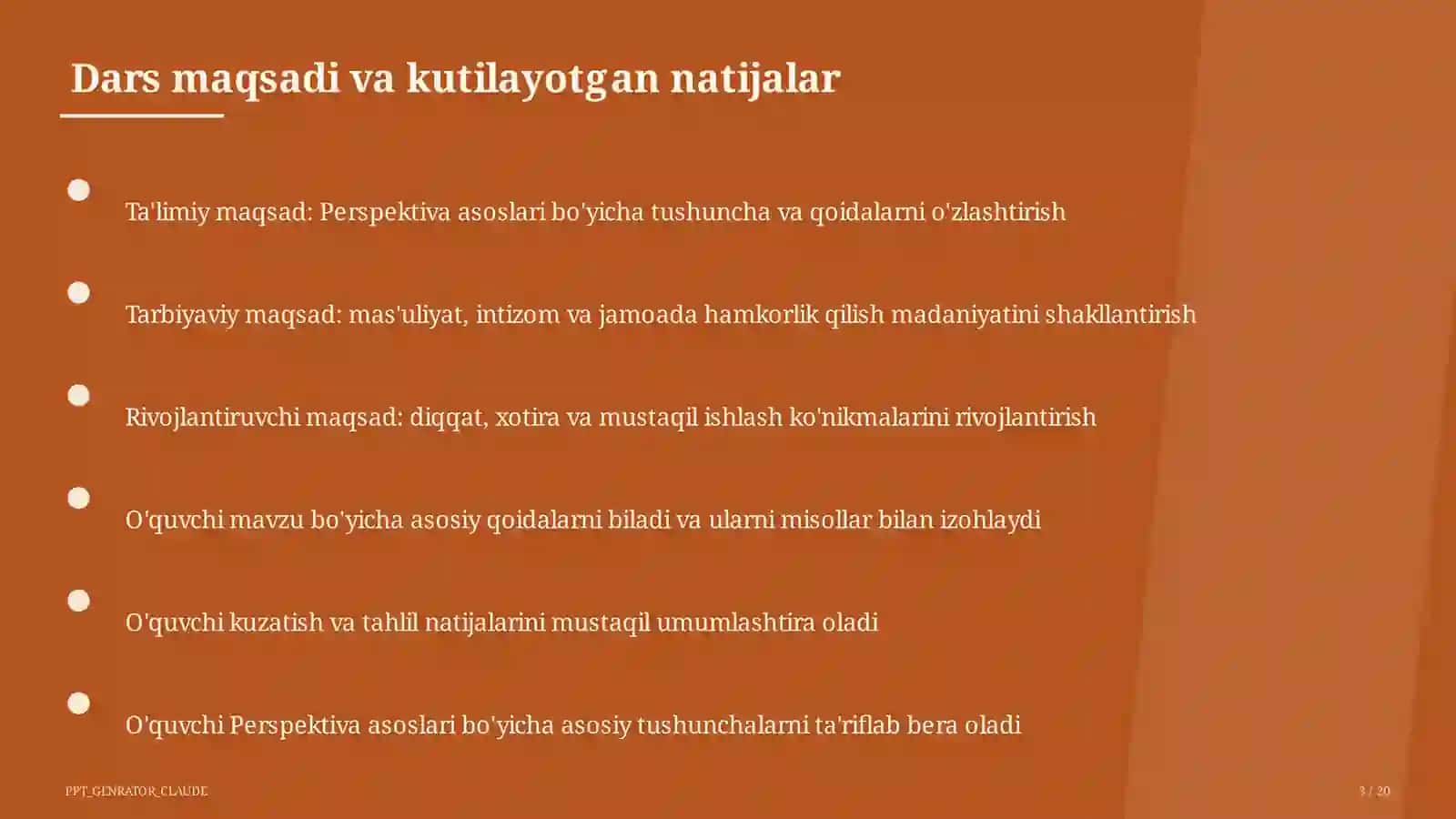 Perspektiva asoslari (5-sinf) 3