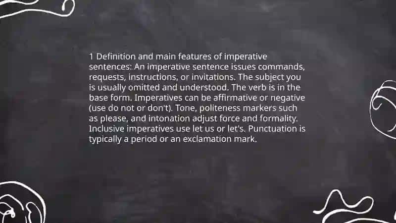 Definition and main features of imperative sentences 3