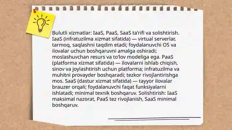 Bulutli xizmatlar 3