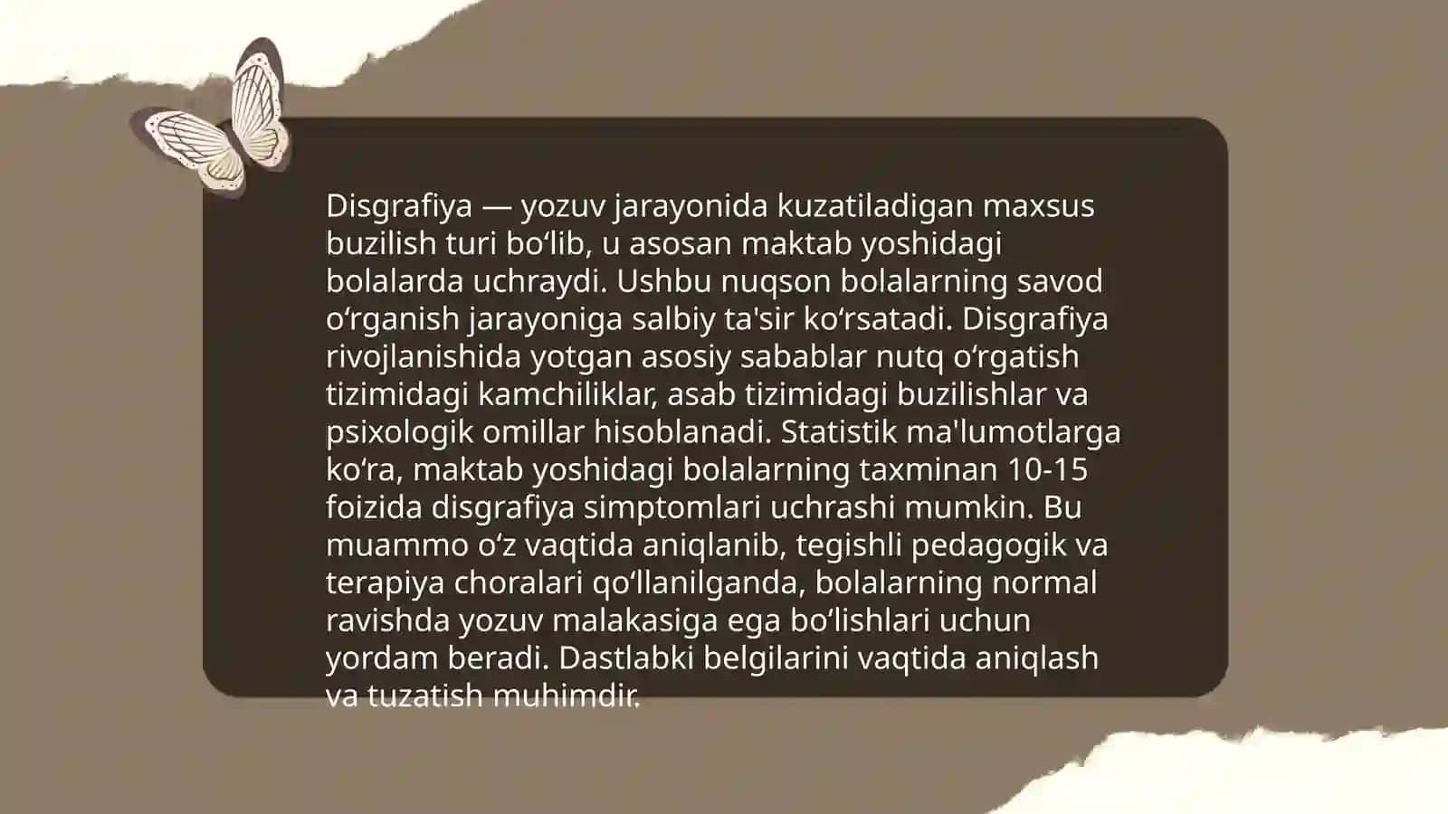 Disgrafiya va uning tasnifi 3