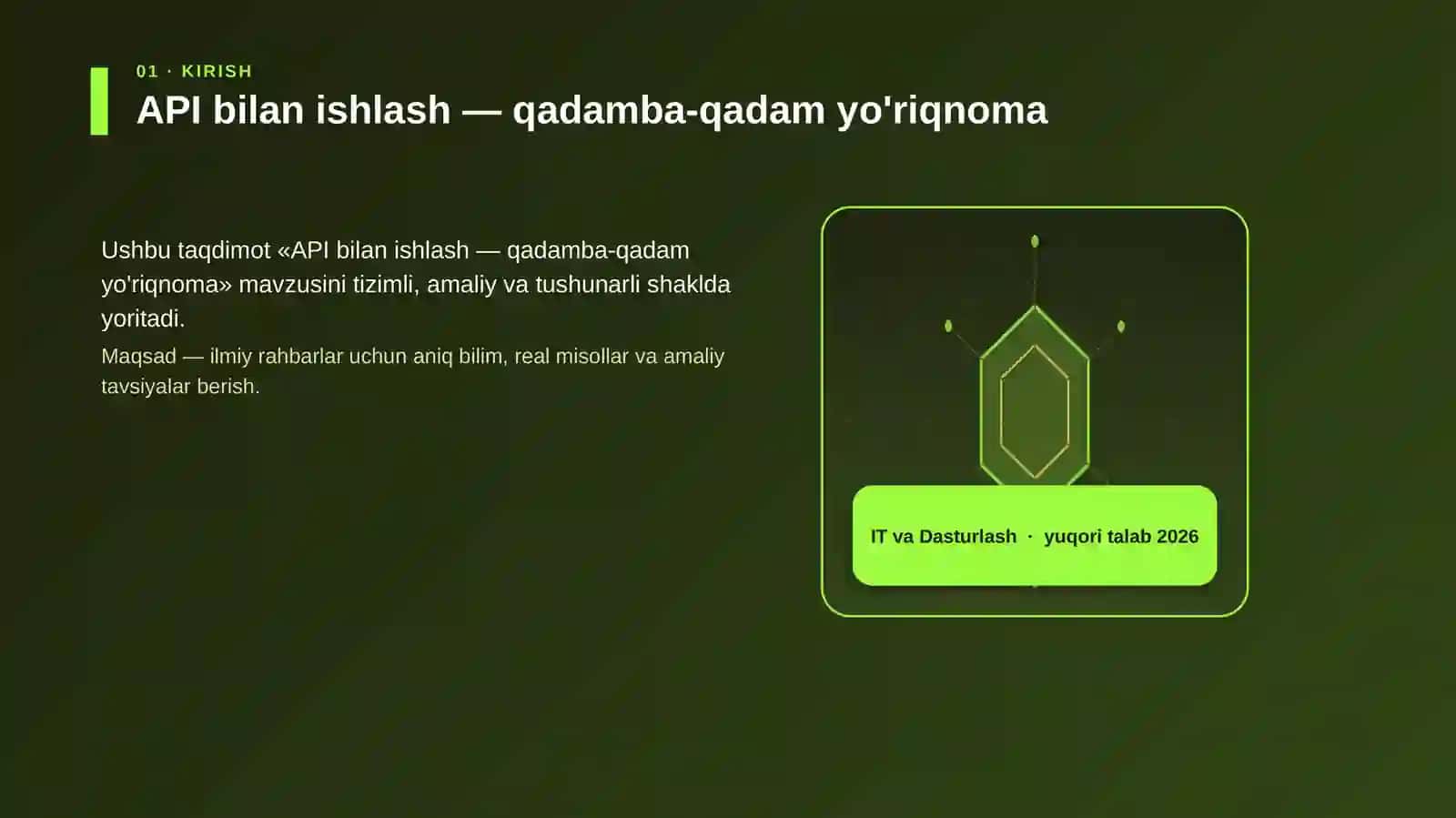 API bilan ishlash — qadamba-qadam yo'riqnoma 3