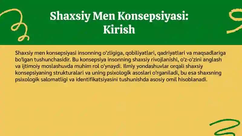 Shaxsning Men Konsepsiyasi 3