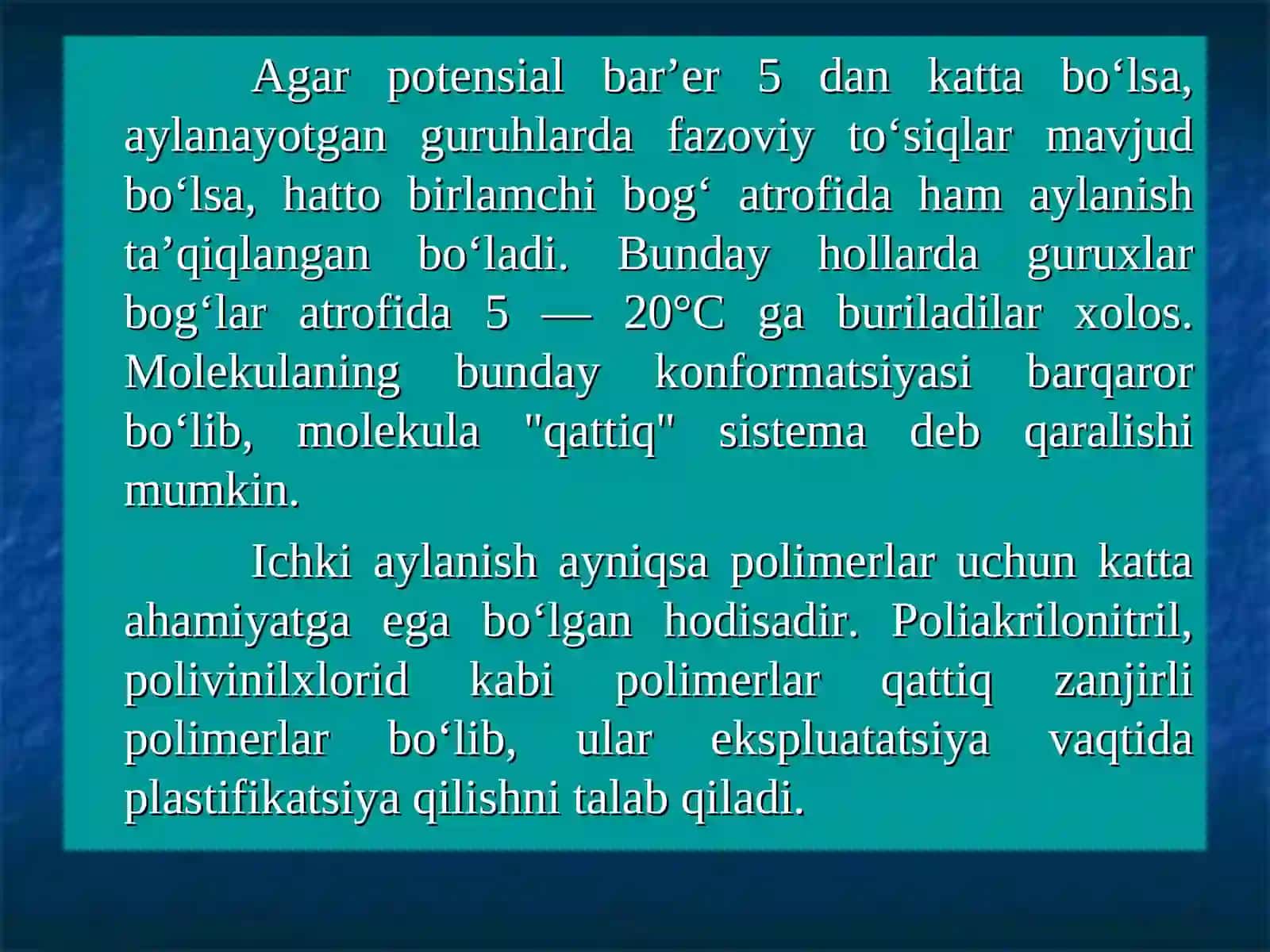 Ichki molekulyar aylanish 3