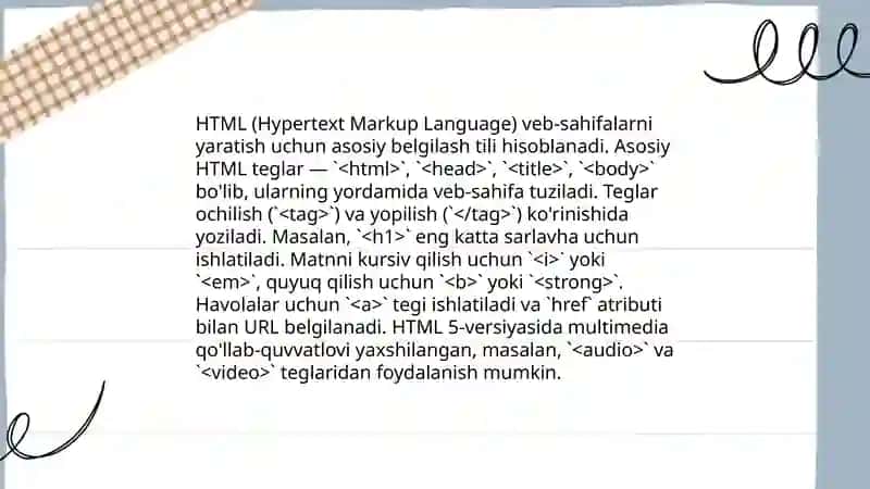 HTML asoslari 3