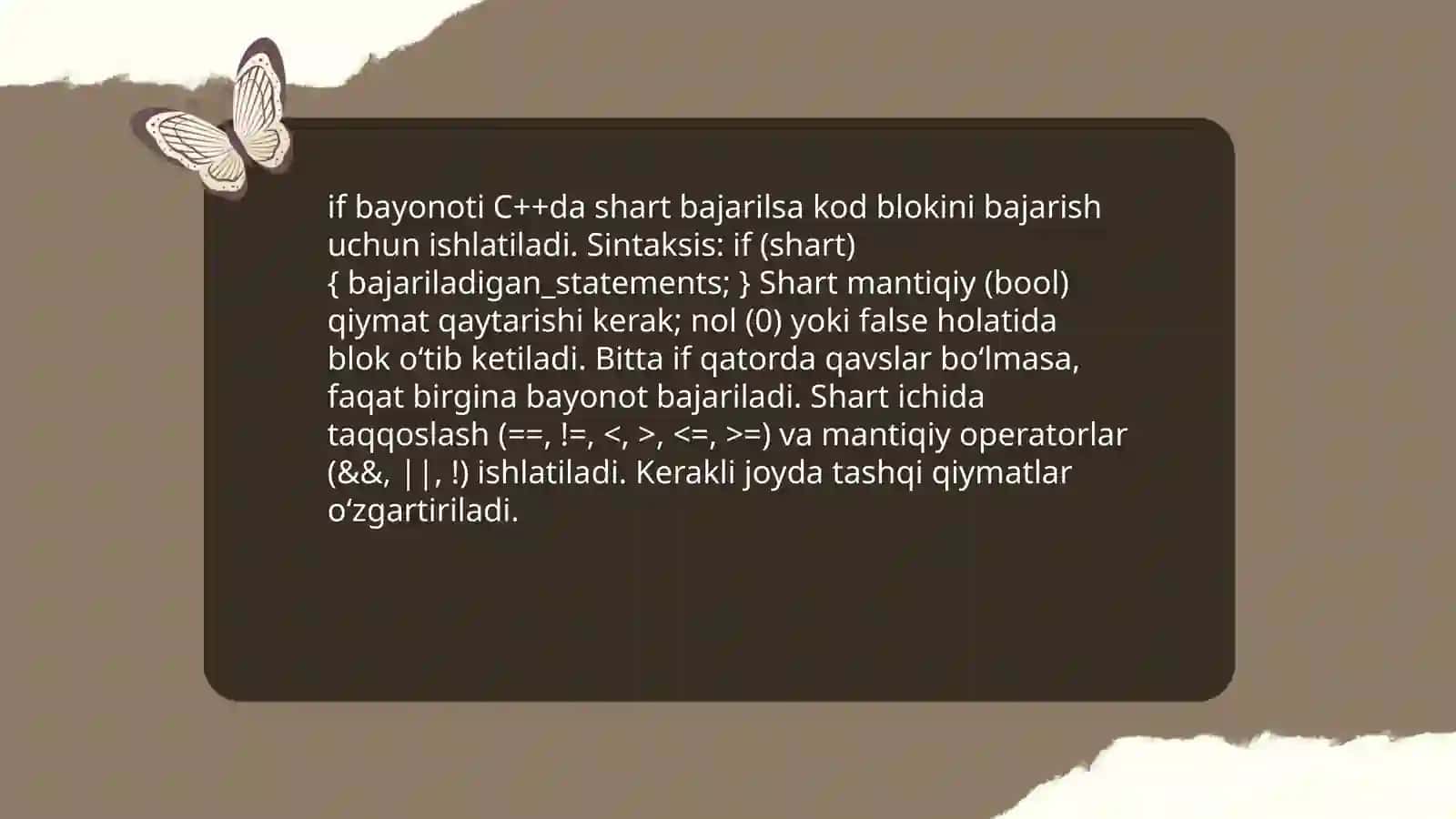 C++da shart opertorlari 3