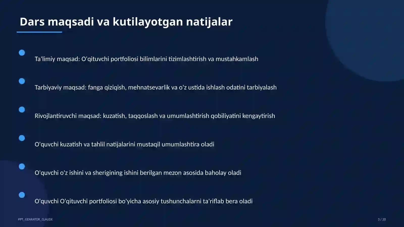 O'qituvchi portfoliosi 3