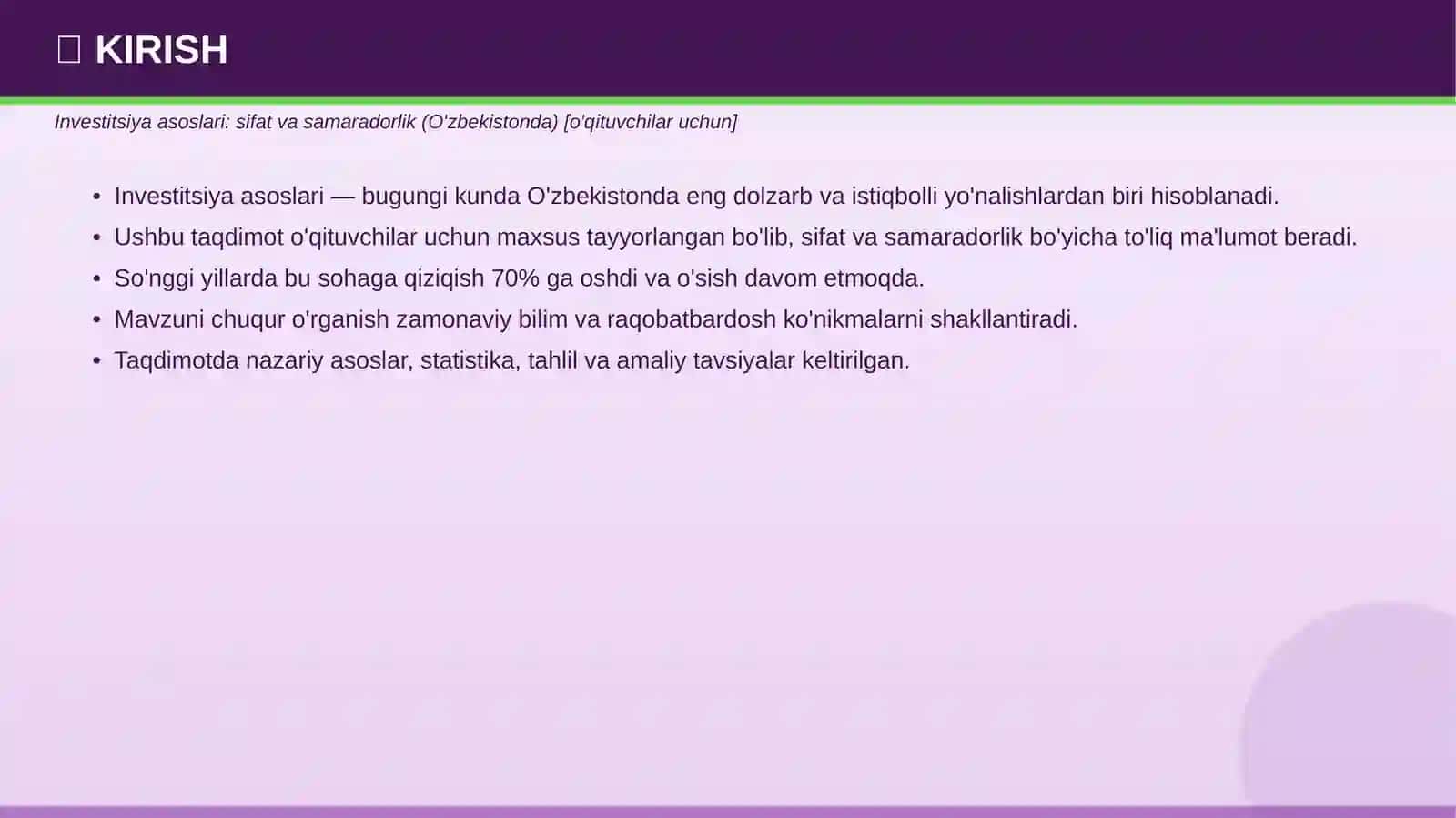 INVESTITSIYA ASOSLARI 3