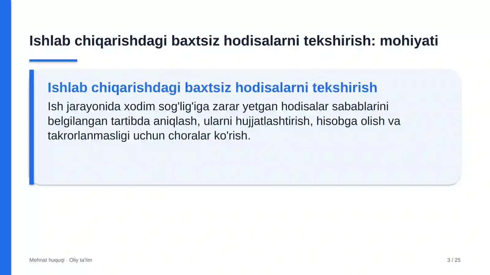 Mehmat huquqi · Oliy ta'lim 3