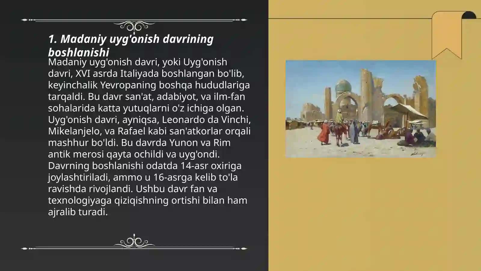 IX-XII asrlarda mamlakatimiz hududida ro’y bergan madaniy uyg’onish (Renessans) 3