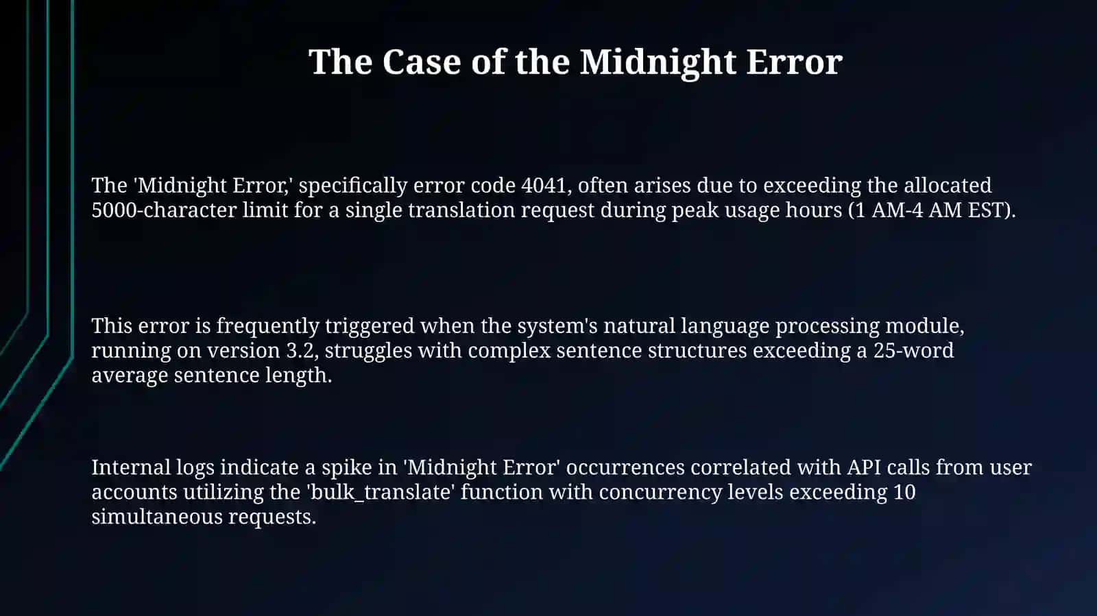 The Case of the Midnight Error 3