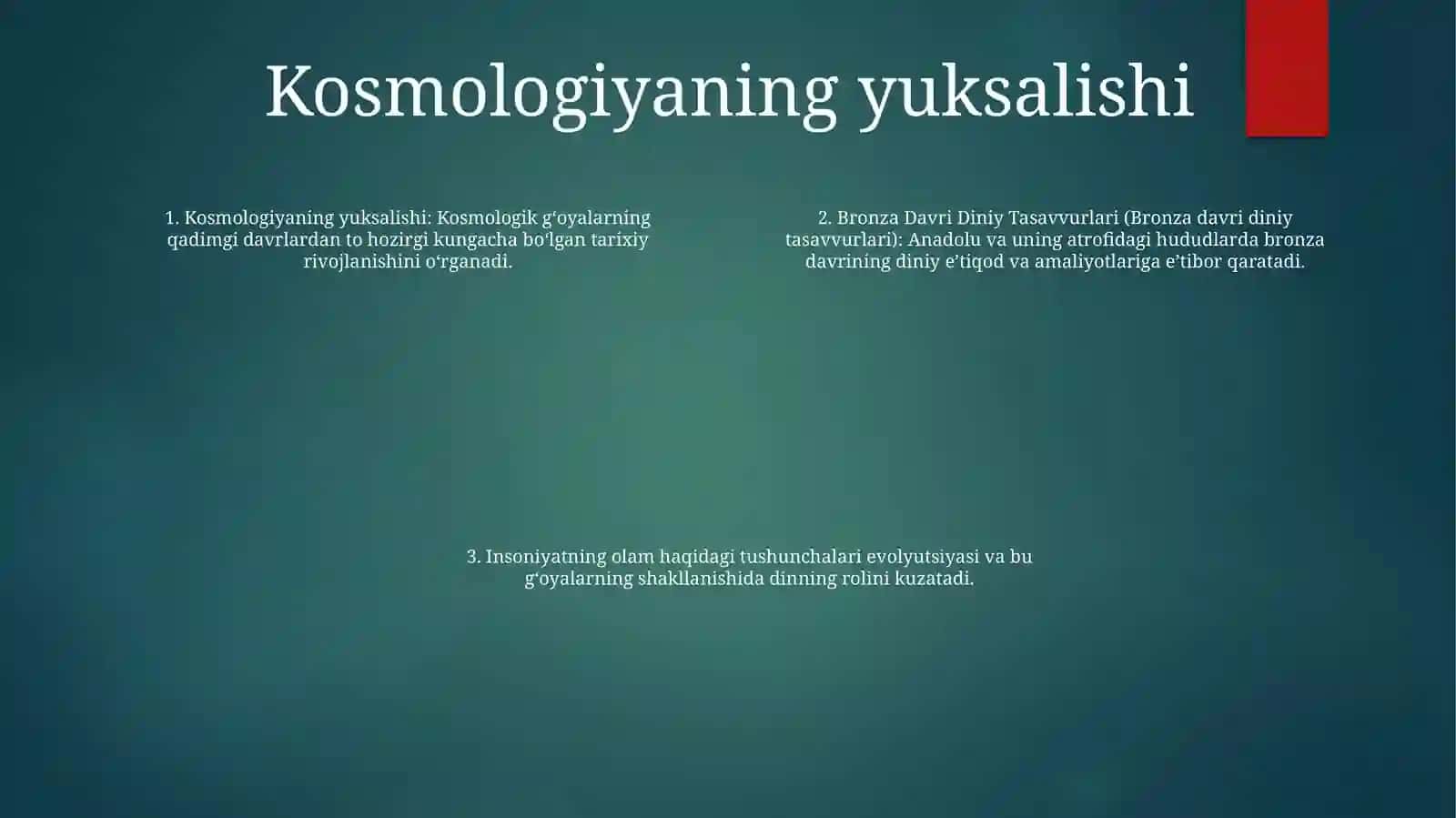 Bronza Davri Diniy Tasavvurlari 3