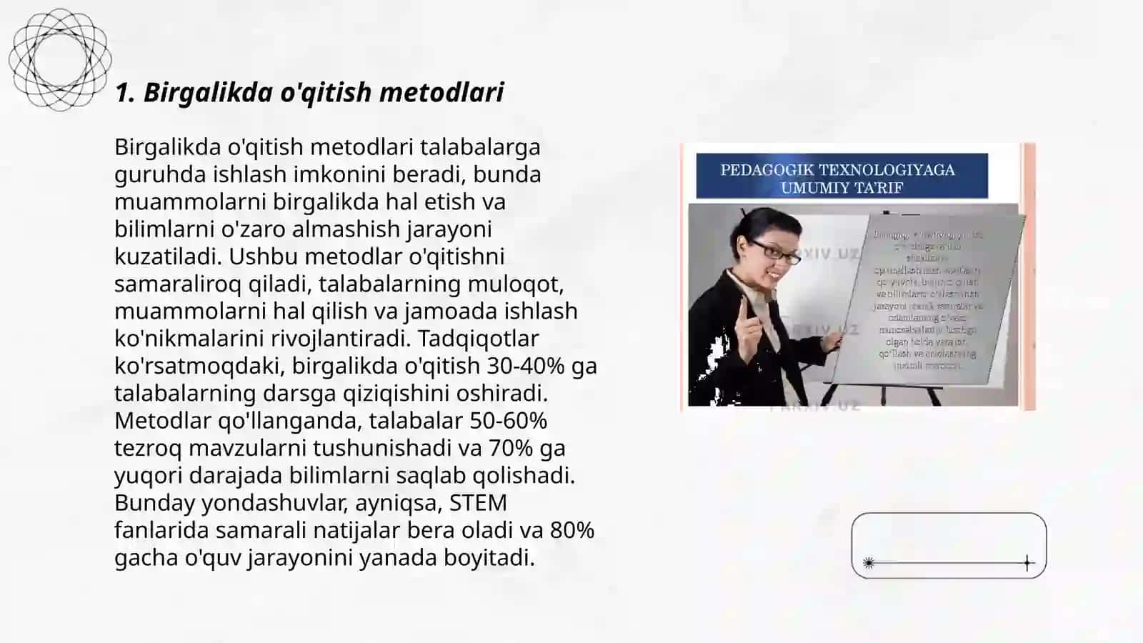 Pedagogik birgalikda oʻqitish 3