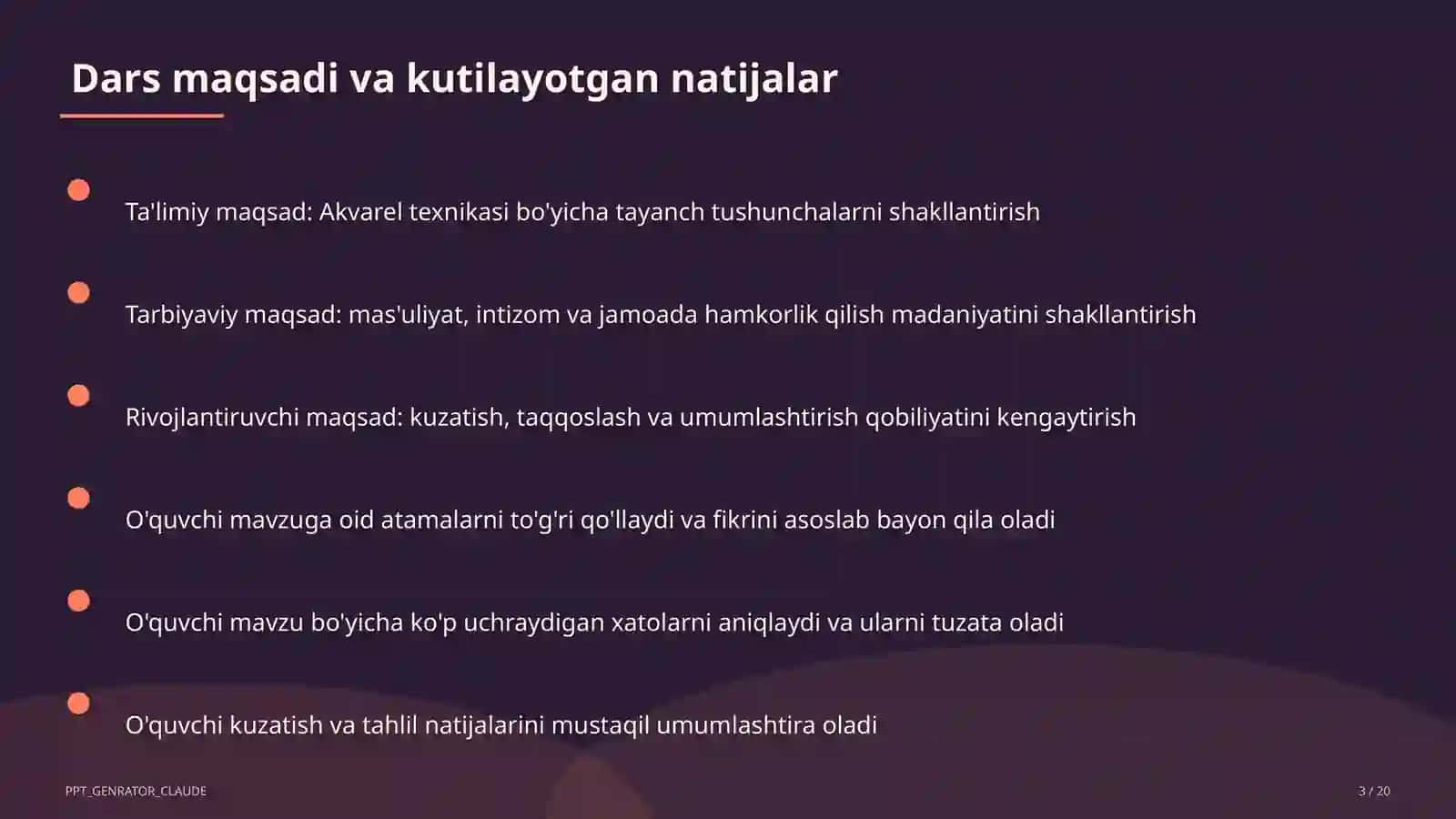 Akvarel texnikasi (5-sinf) 3