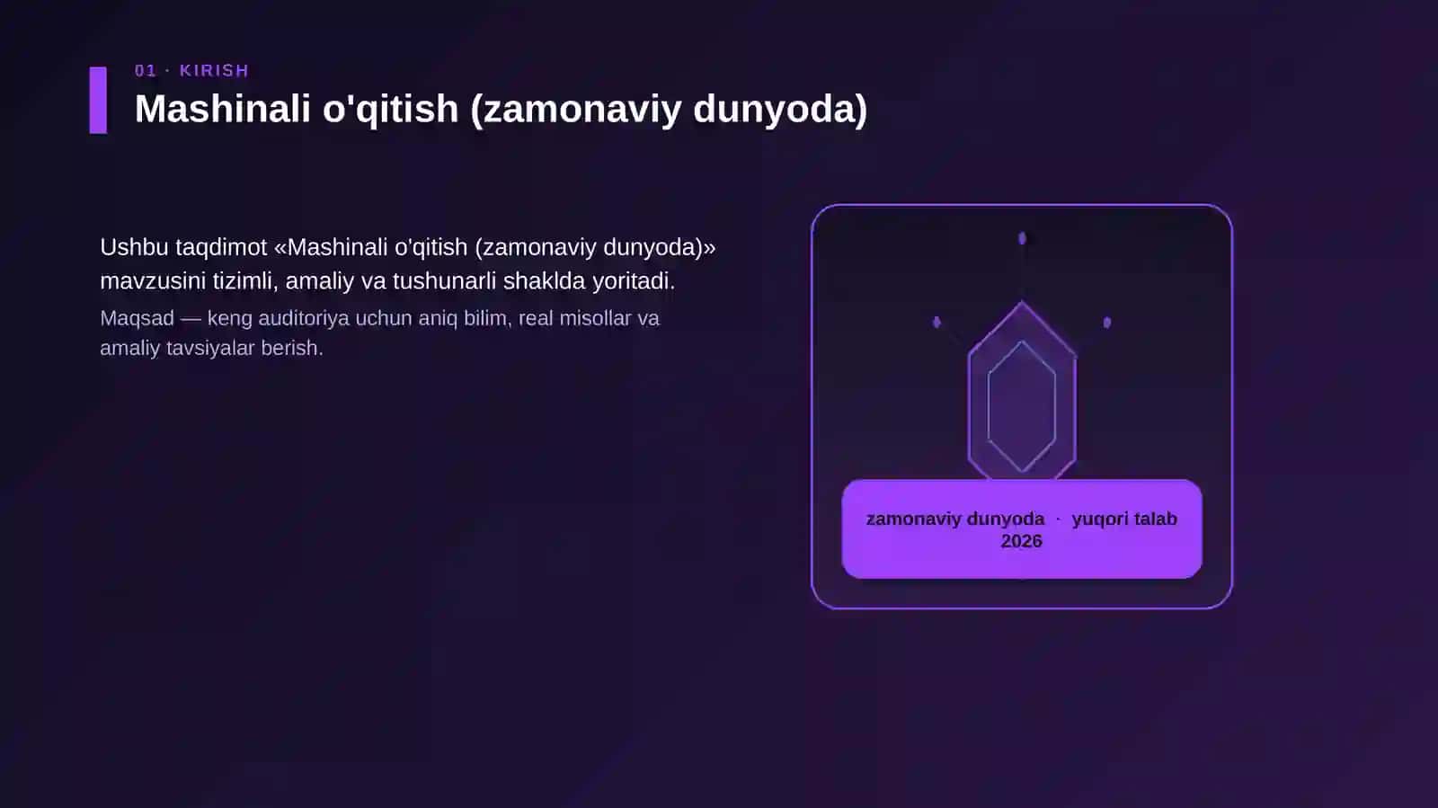Mashinali o'qitish (zamonaviy dunyoda) 3