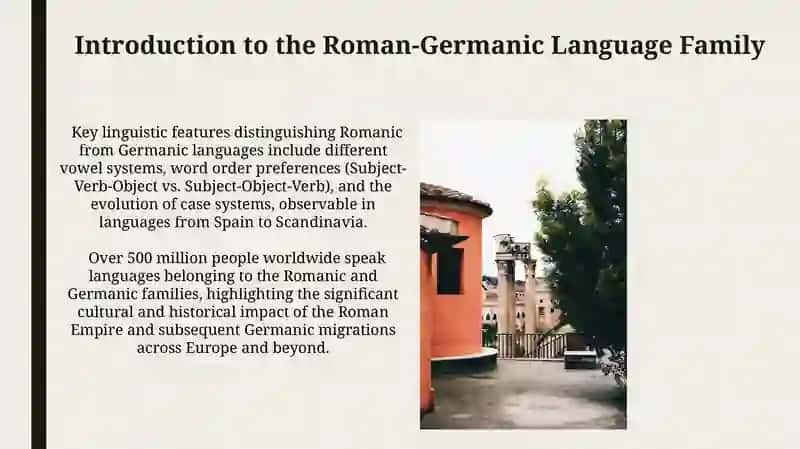 Classification of Roman-Germanic languages 3