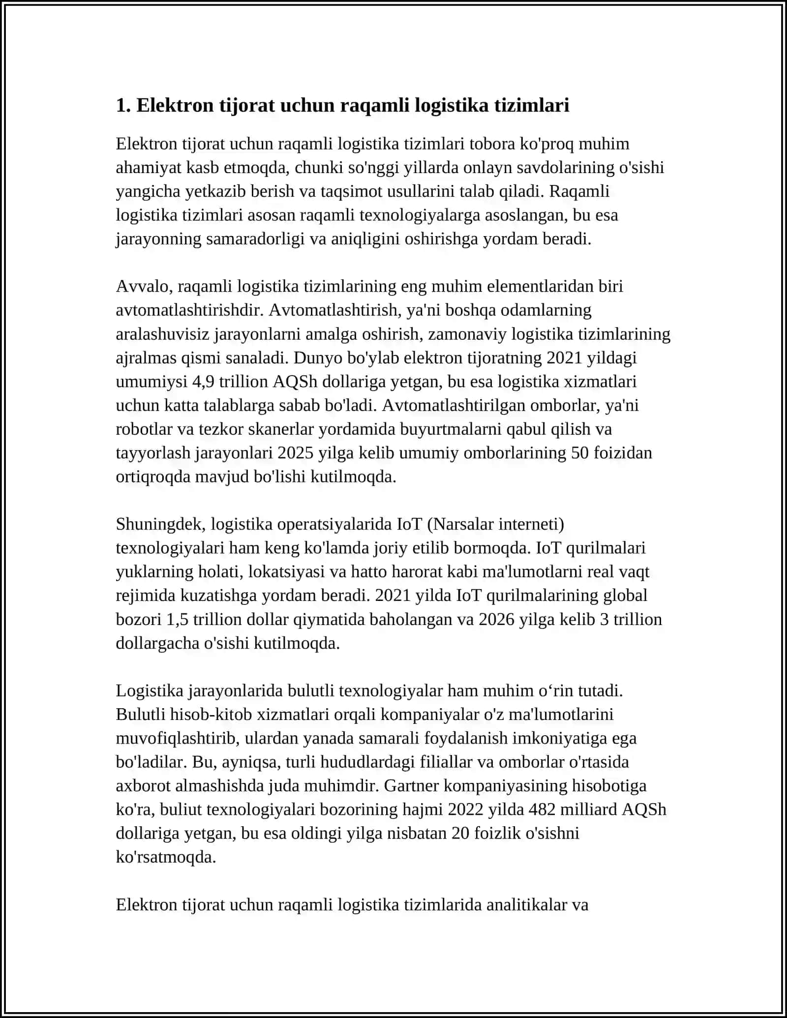 Elektron tiyorga raqamli logistika 3
