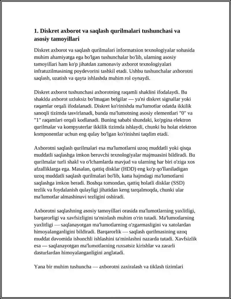 DISKRET AXBOROTNI SAQLASH QURILMALARI 3
