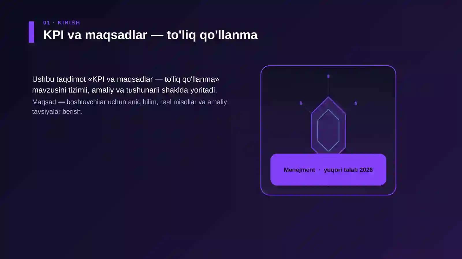 KPI va maqsadlar — to'liq qo'llanma 3