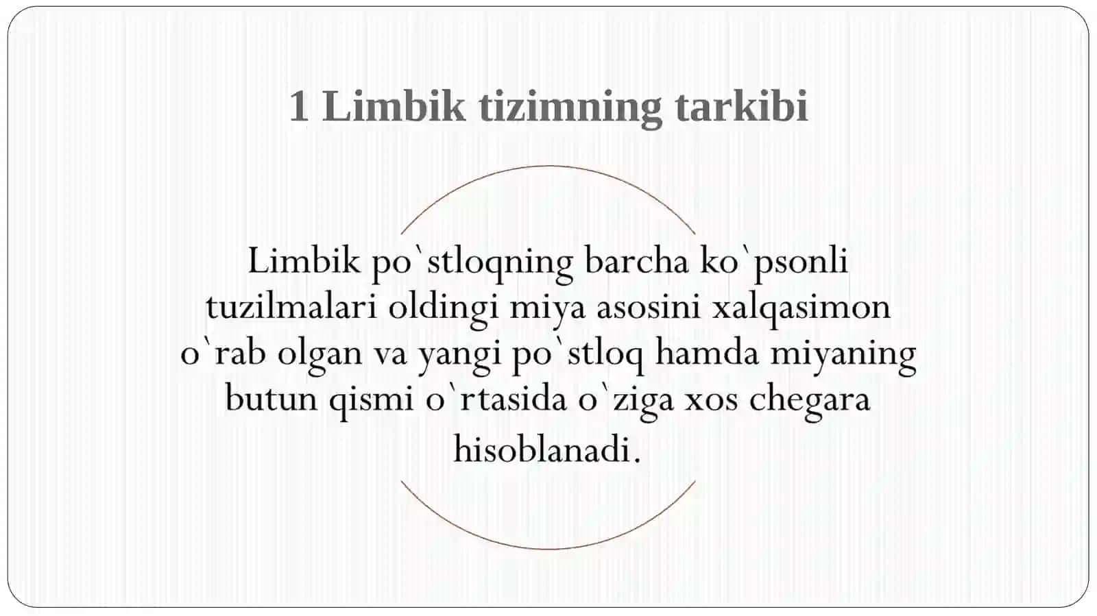 LIMBIK TIZIMI VA UNING GENEZI 3