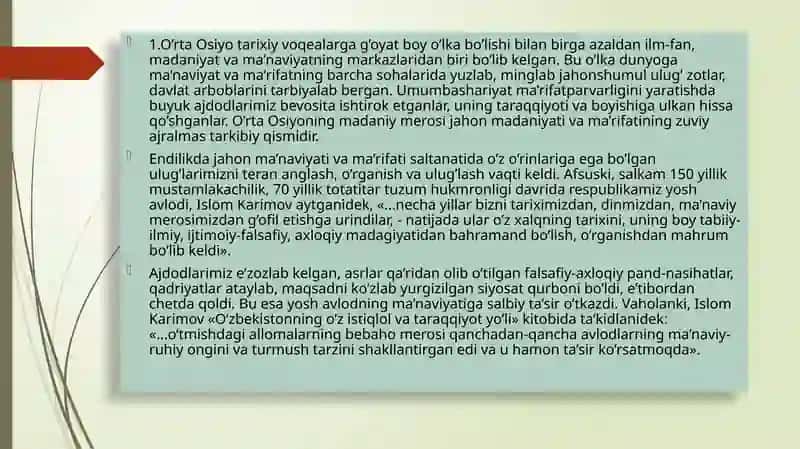 O'rta Osiyo madaniy merosi 3