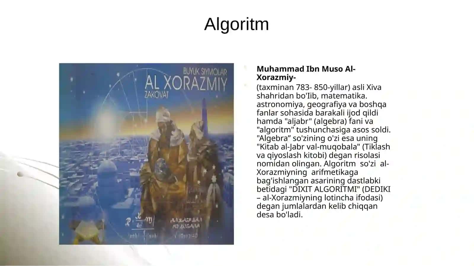 Masalalar algoritmini tuzish va algoritmlar asosida basic dasturlash tilida dastur tuzish 3
