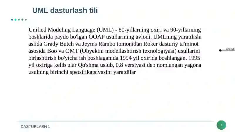 UML modellashtirish tili 3