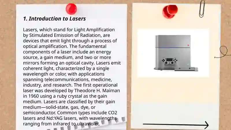 Laser and its principle should be discussed 3