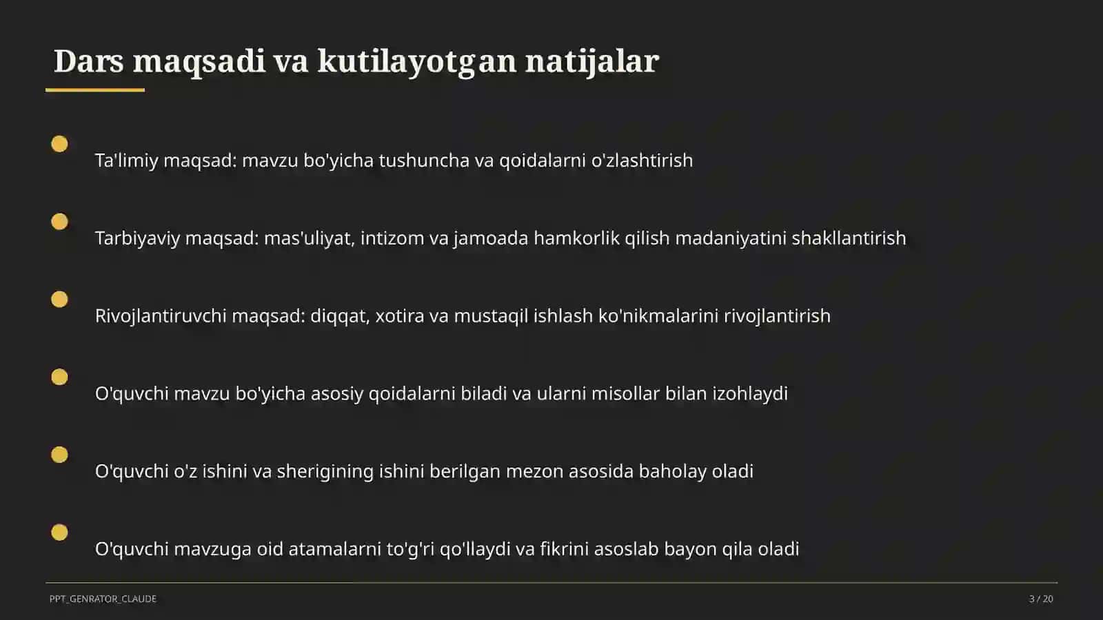So'zning tarkibi: o'zak va qo'shimcha (3-sinf) 3