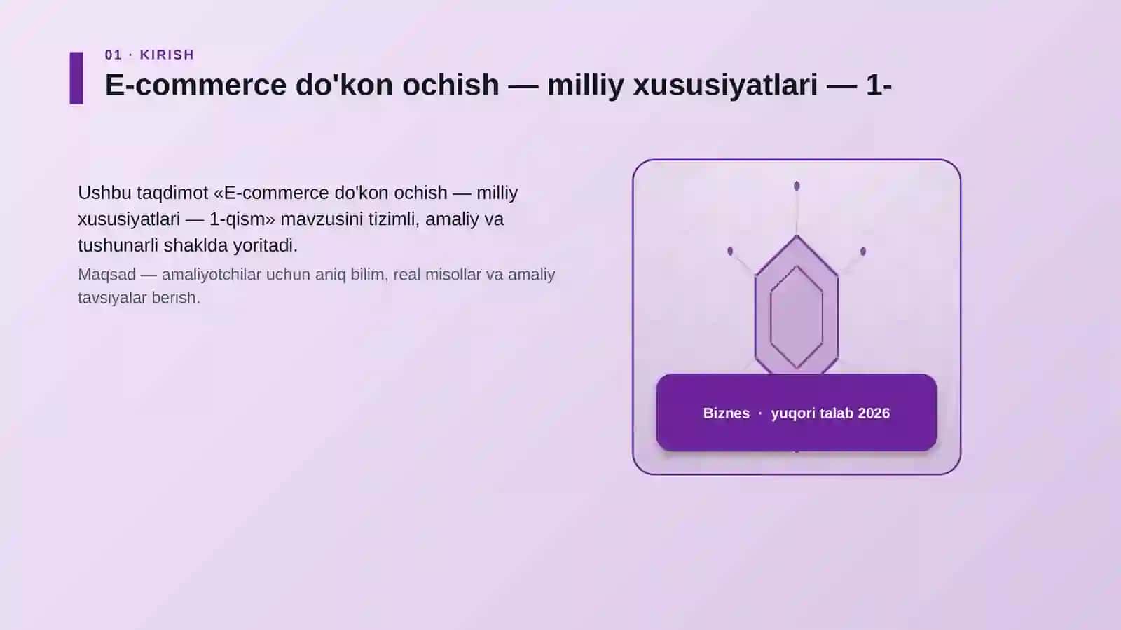 E-commerce do'kon ochish — milliy xususiyatlari — 1-qism 3