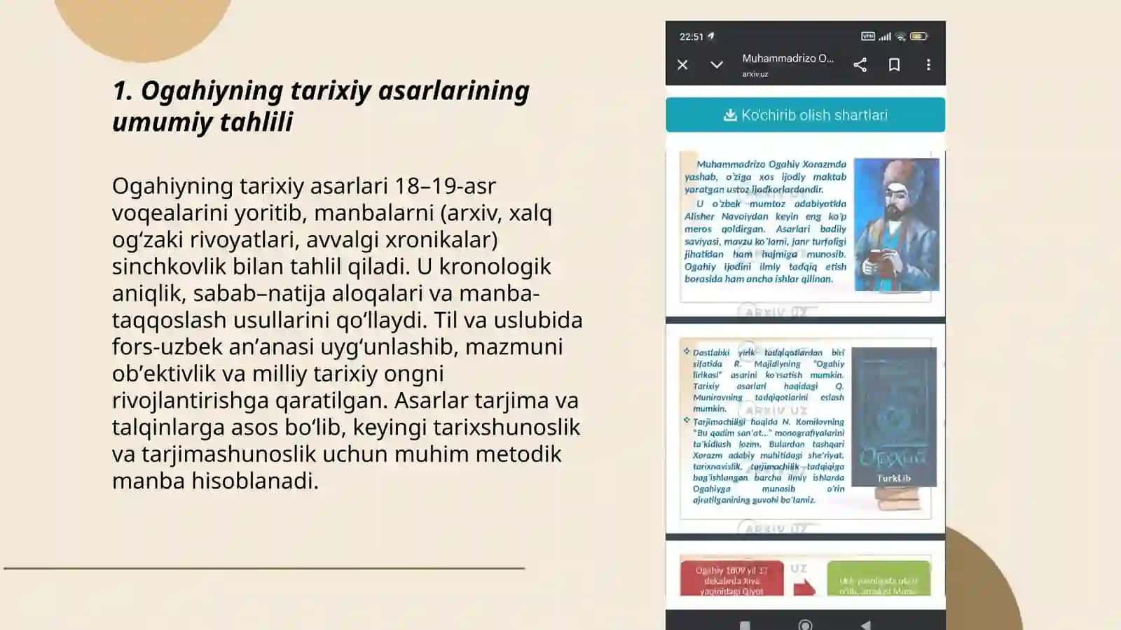 Ogahiy Tarix va Tarjima Asarlari 3