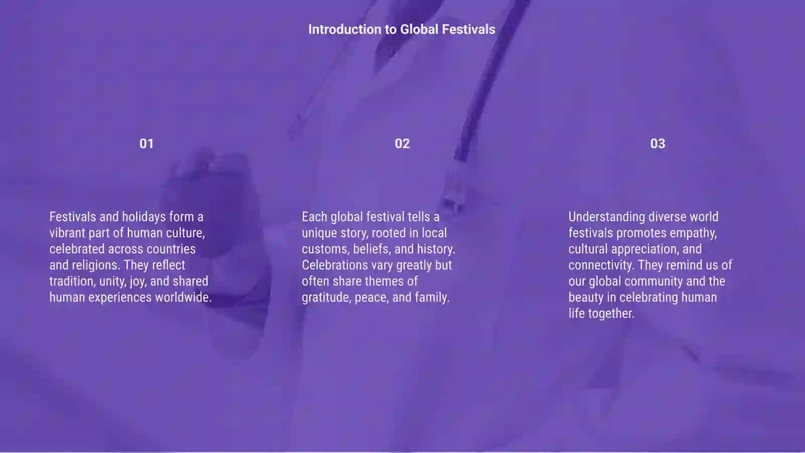 World festival and holidays 3