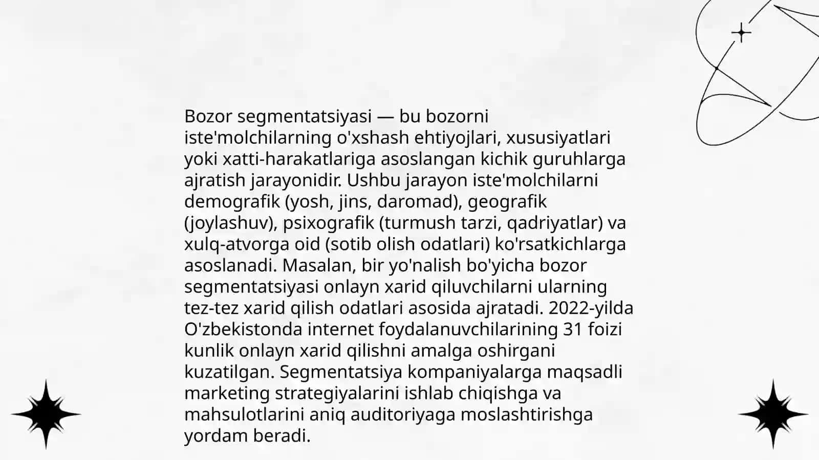 Korxonaning segmentlari 3
