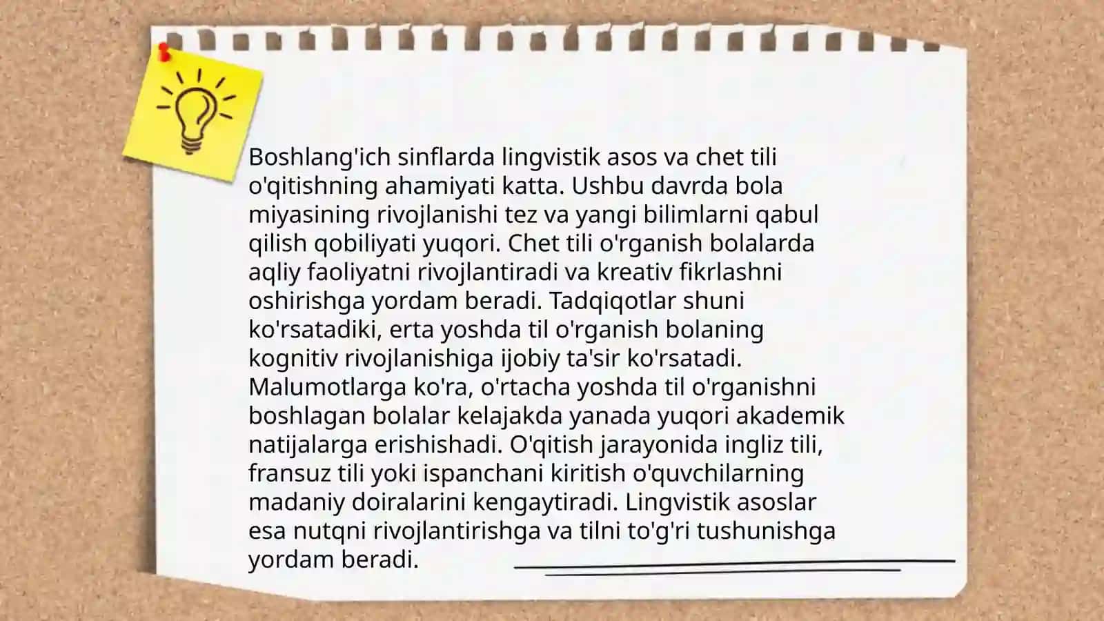 Boshlang'ich sinflarda chet tili o'qitishning lingvistik asoslari 3