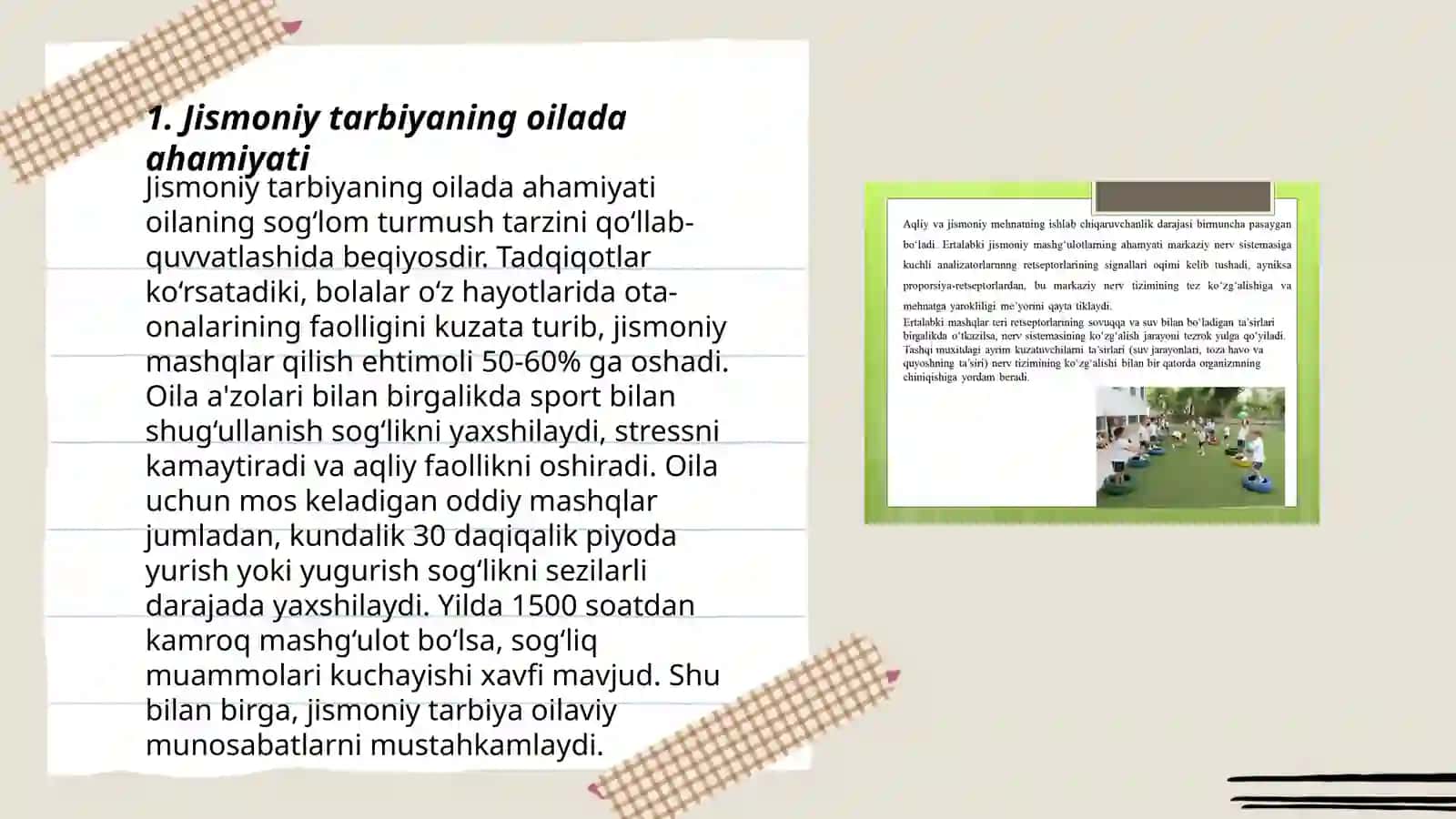 Jismoniy tarbiyaning oilada ahamiyati 3