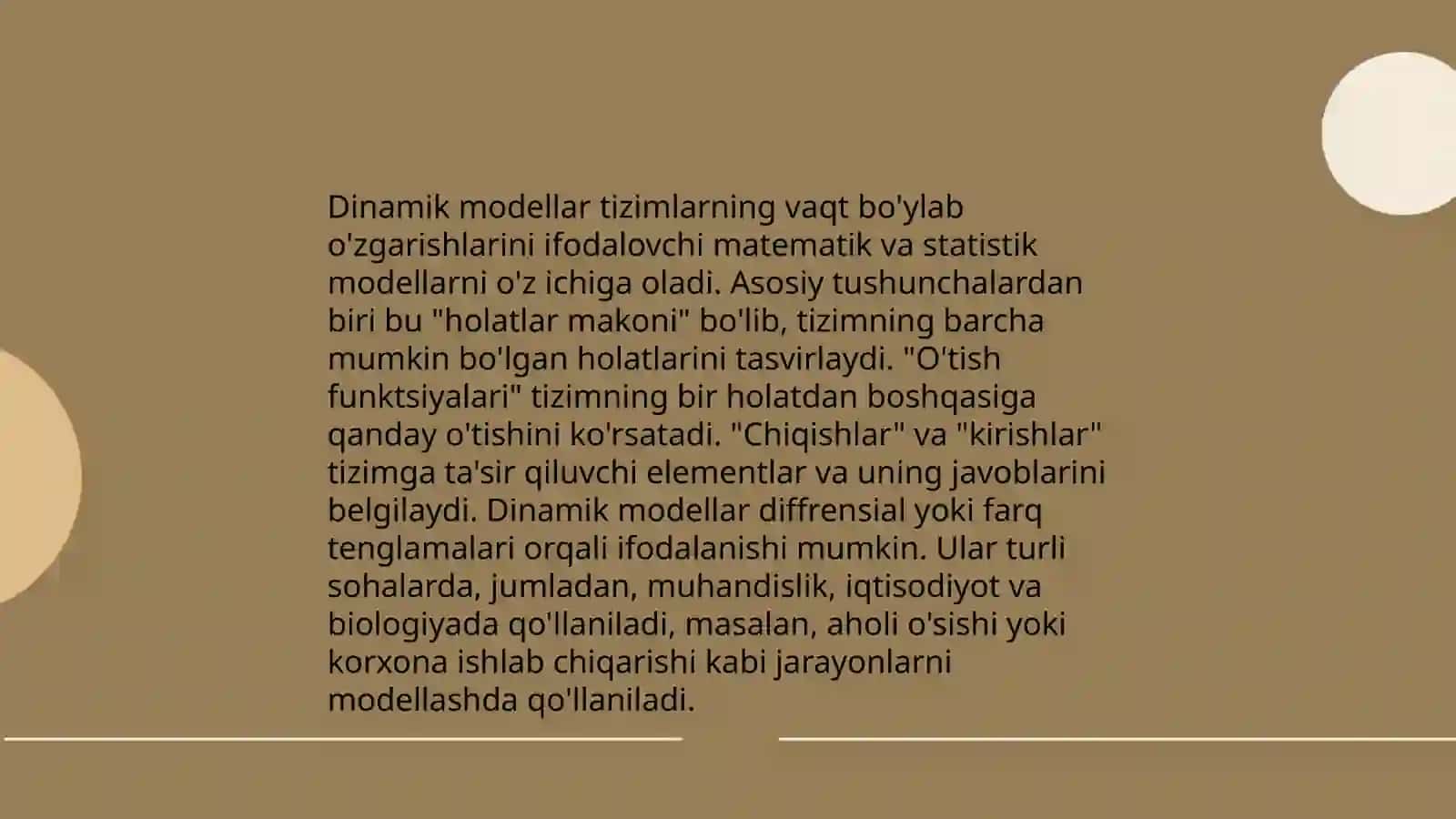 Dinamikani stastik oʻrganish usullari 3