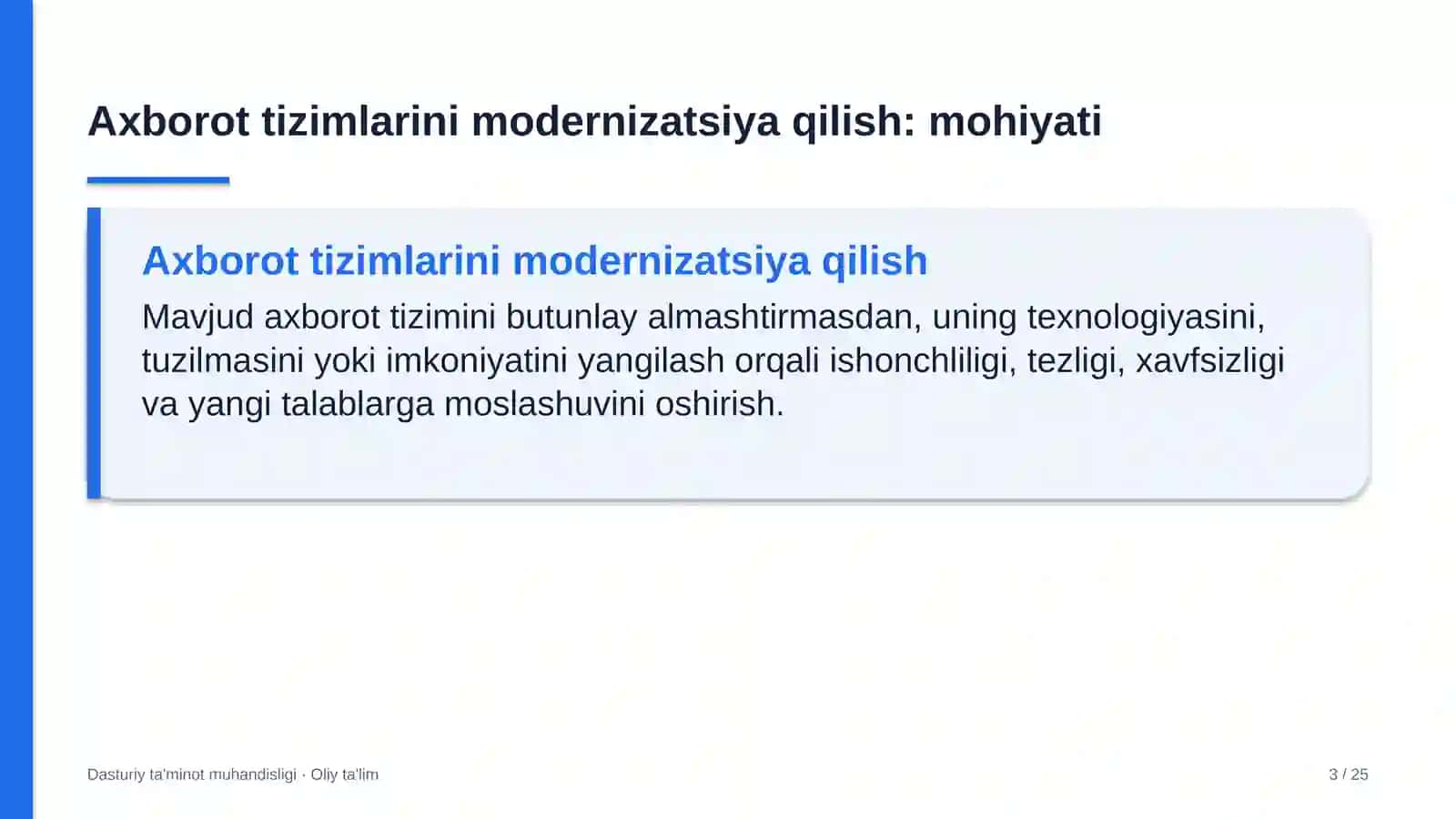 DASTURIY TA'MINOT MUHANDISLIGI 3