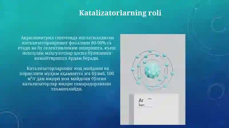 Akrilonitril vauningsintezi 3