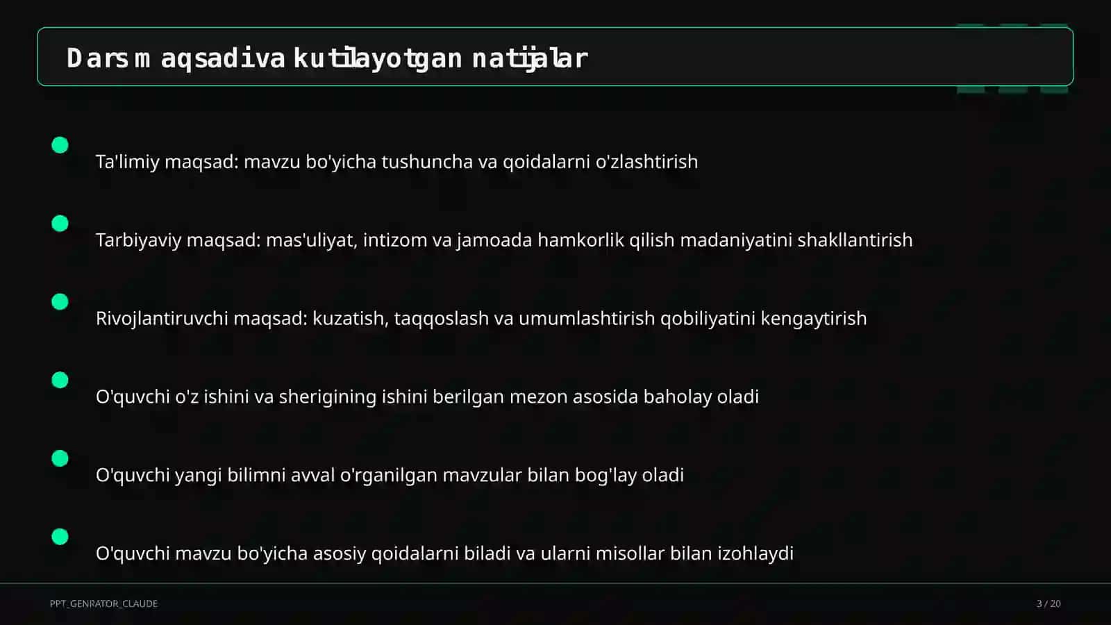 Word dasturida hujjat yaratish (6-sinf) 3