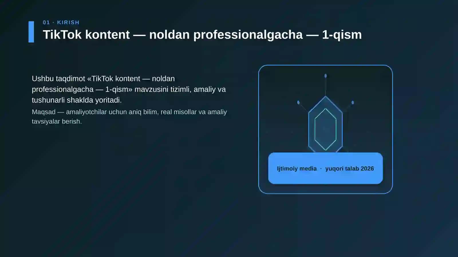 TikTok kontent — noldan professionalgacha — 1-qism 3