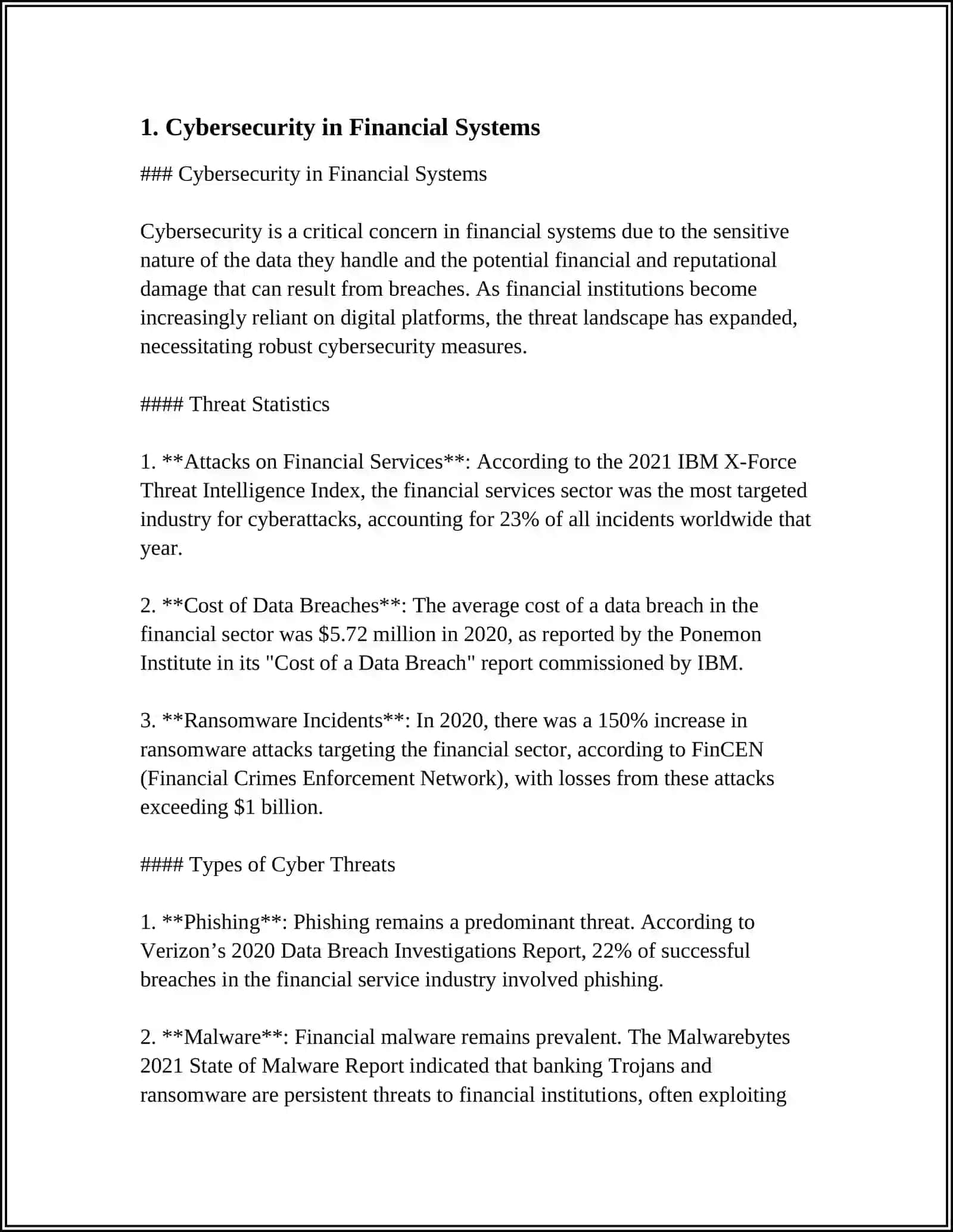 Cybersecurity in Financial Systems 3