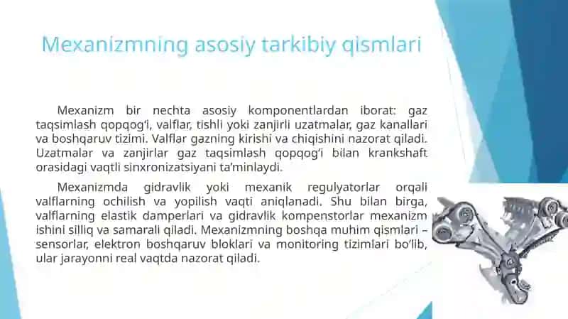Gaz taqsimlash mexanizmi 3
