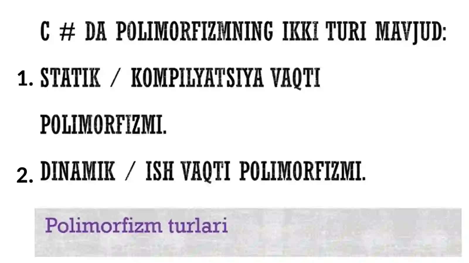 C# tilida Ob’yektga yo`naltirilgan dasturlash 3