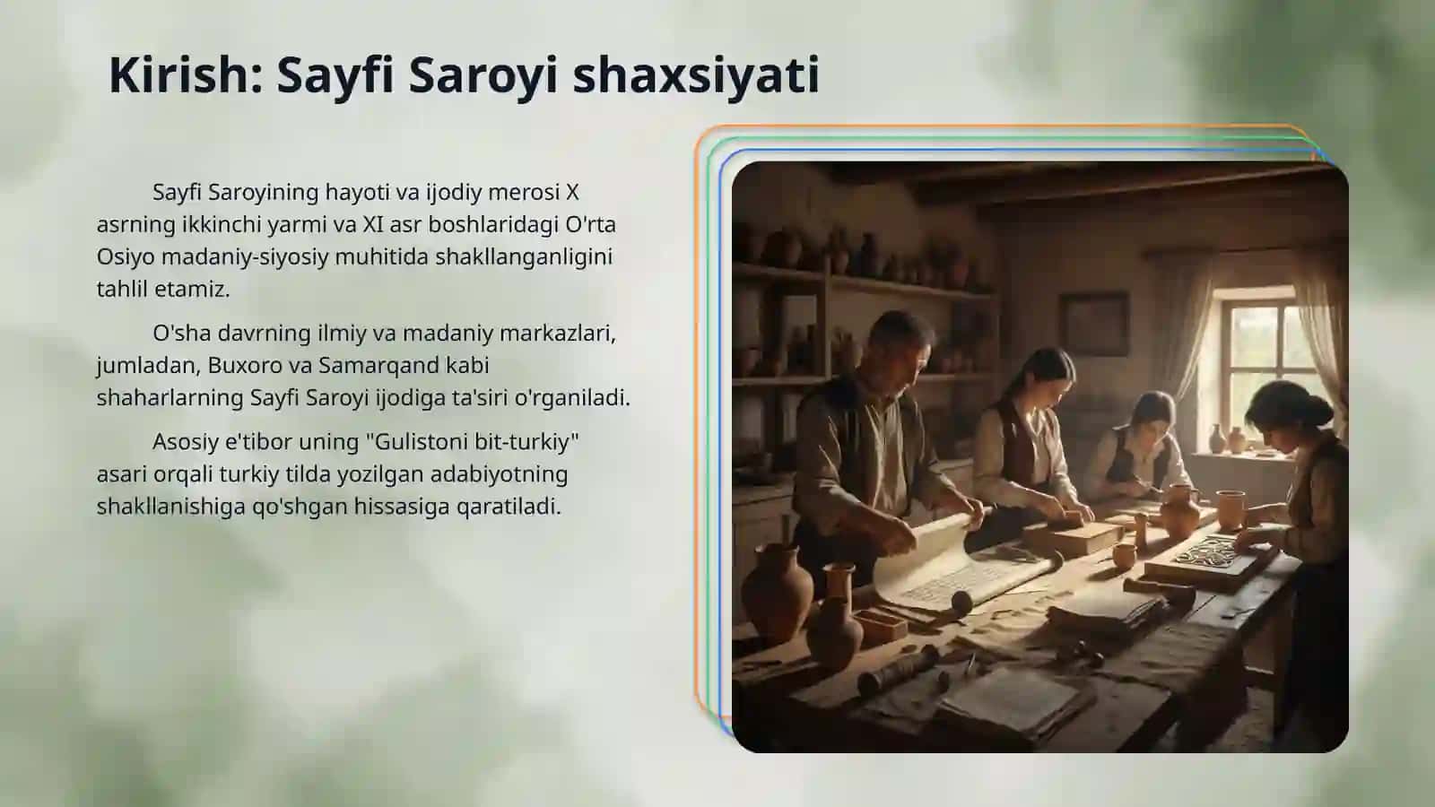 "Gulistoni bit-turkiy” asari 3