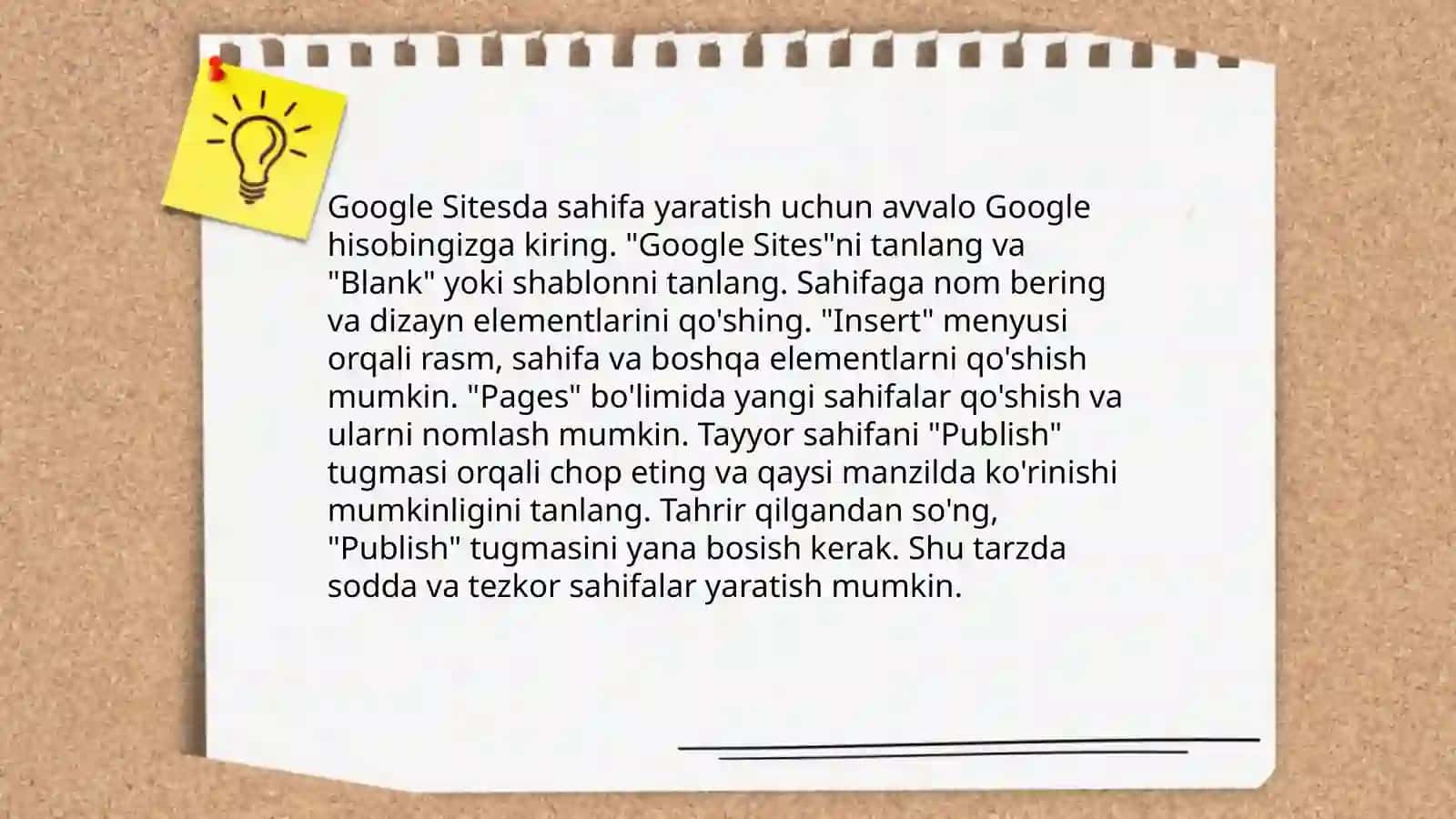 Google Sitesda sahifa yaratish 3