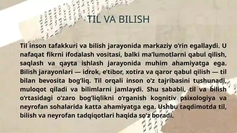 Bilish va Neyrofan 3